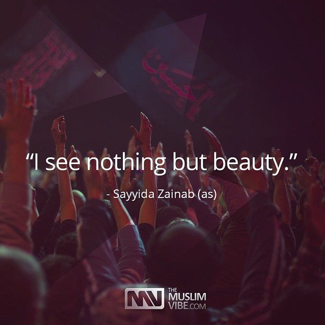 I see nothing but beauty - Lady Zainab