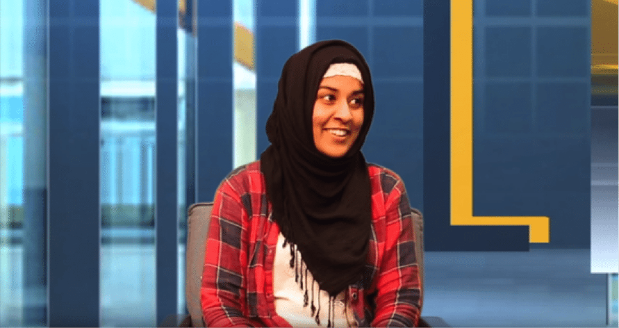 Amira Haque, a midwifery student, was crowned Young Person of the Year for Cambridgeshire in 2015 (Photo credit: LB24TV)